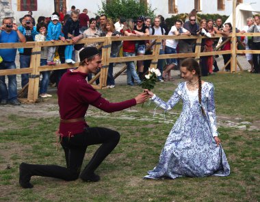 Medieval dance clipart