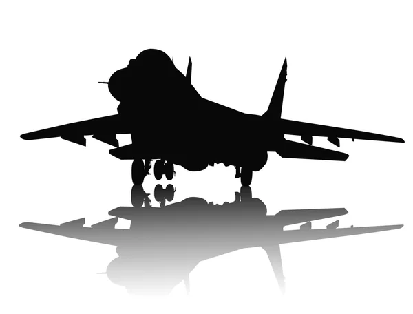Vliegtuigen silhouet — Stockvector