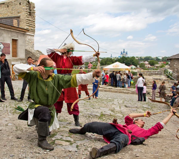 Średniowiecznych łuczników — Zdjęcie stockowe