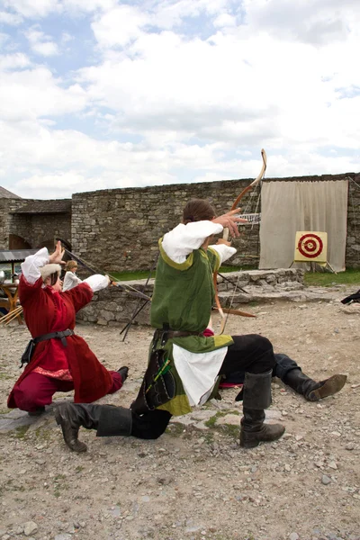 Středověká lukostřelci — Stock fotografie