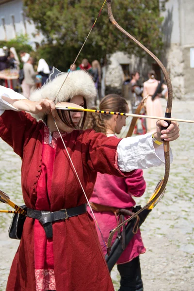 Средневековый лучник — стоковое фото