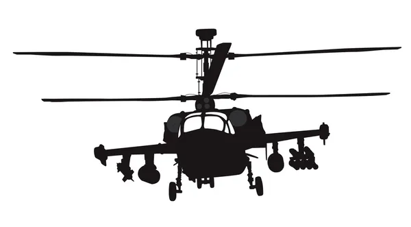 Silhouette d'hélicoptère — Image vectorielle