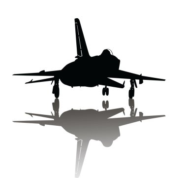 Military plane take off clipart