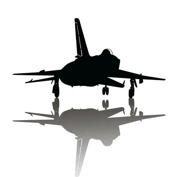 Militair vliegtuig opstijgen — Stockvector