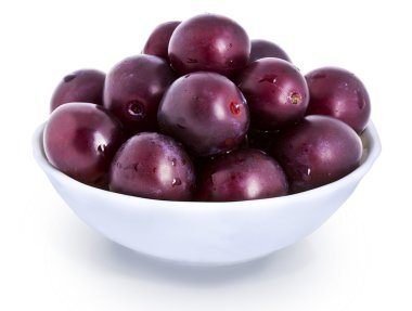 Plums isolated clipart