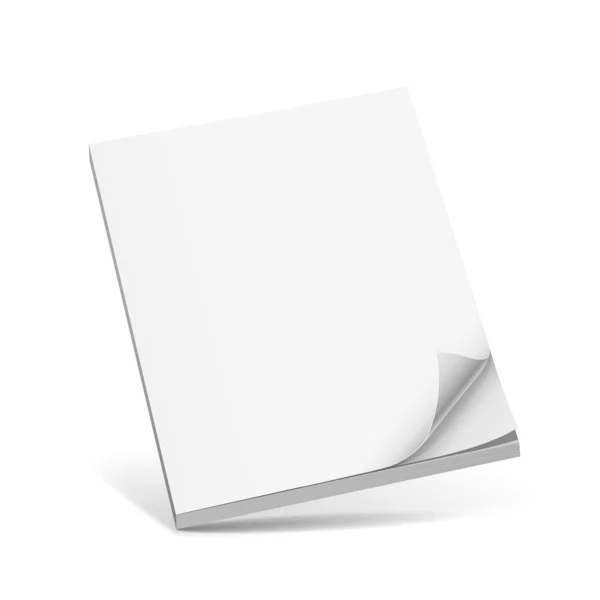 Einband weißes Buch — Stockvektor