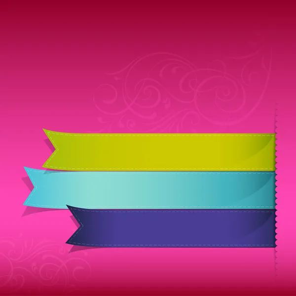 Afficher les produits promotionnels de ruban coloré — Image vectorielle