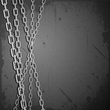 Chain stainless steel on grunge background