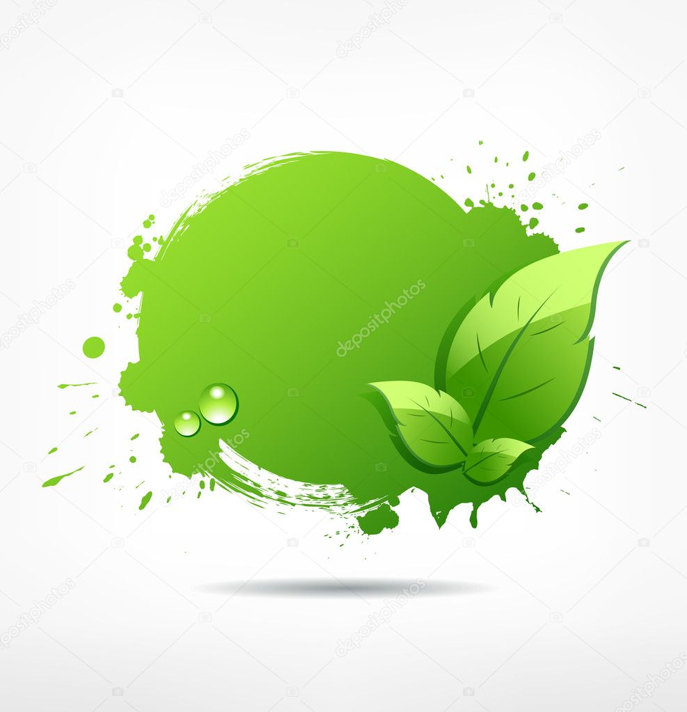 Green leaf concept ecology background
