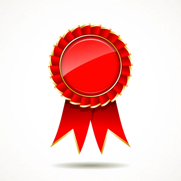 Rosso e oro il premio del nastro vincitore — Vettoriale Stock