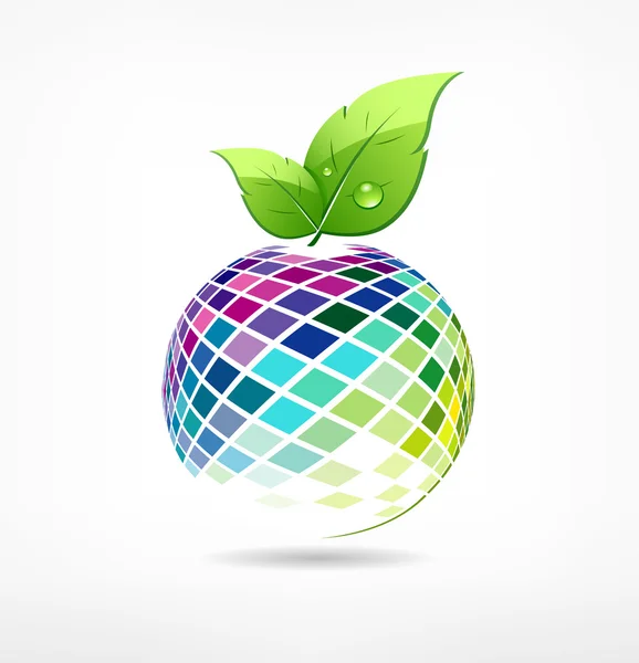Écologie colorée des fruits — Image vectorielle