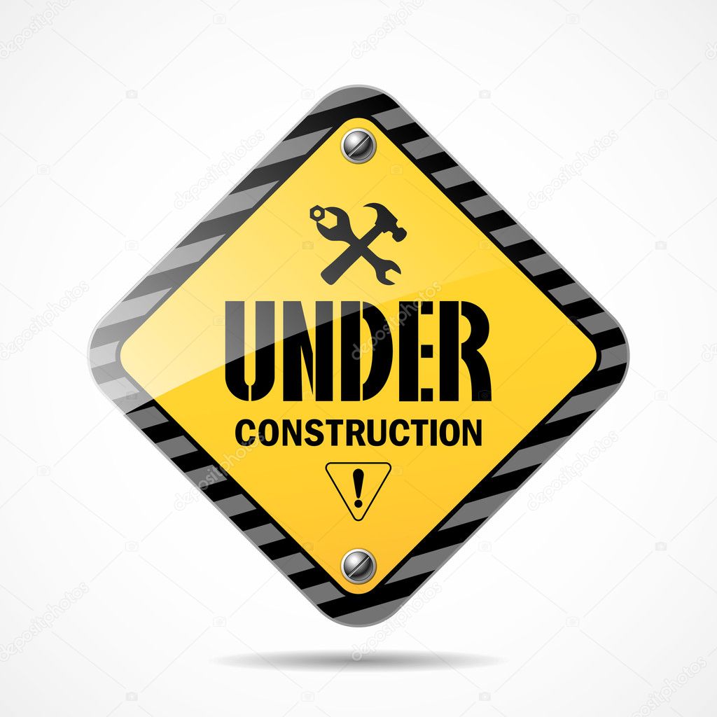 Under construction sign background
