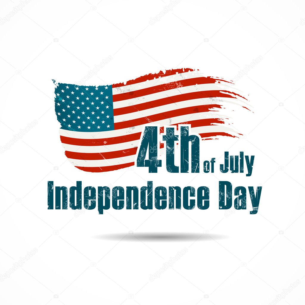 American flag independence day retro vintage