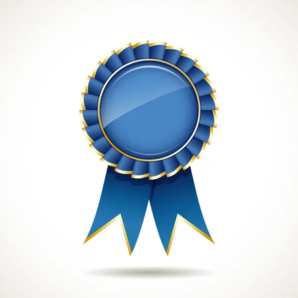 Blue and gold ribbons award — Stock Vector