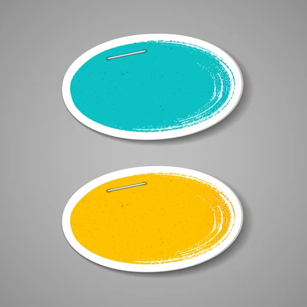 Etiqueta colorida papel mejor producto círculo cepillo golpe — Vector de stock