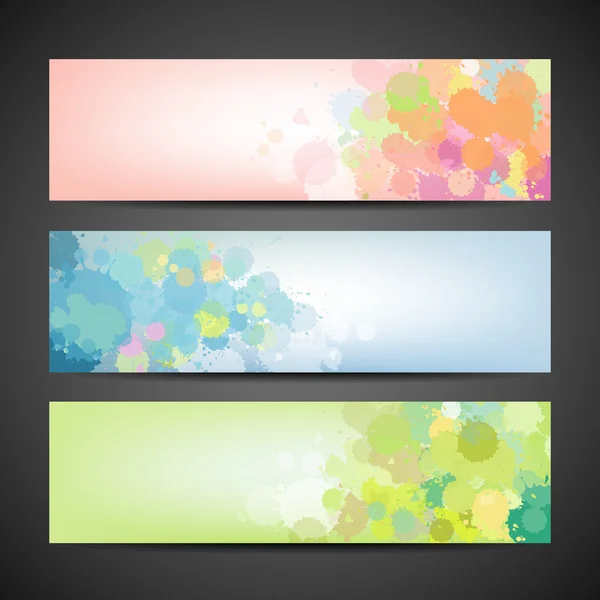 Abstraktní bannerové barevné inkoustové obraz pozadí — Stockový vektor