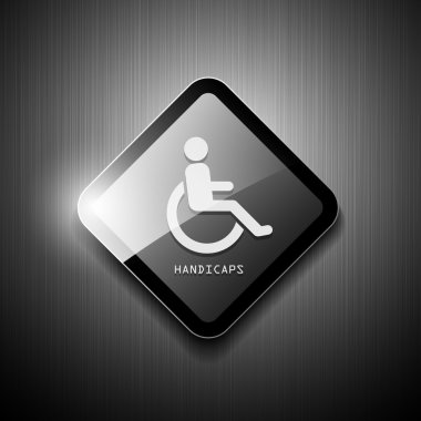 Handicaps sign restroom modern. clipart