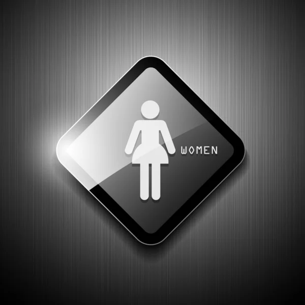 Women restroom sign modern background — Stock Vector