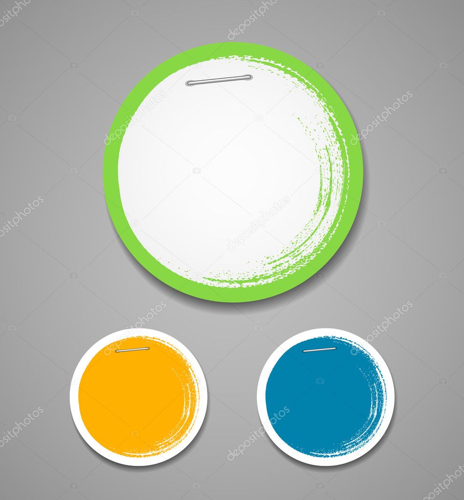 Colorful label paper painting brush stroke background