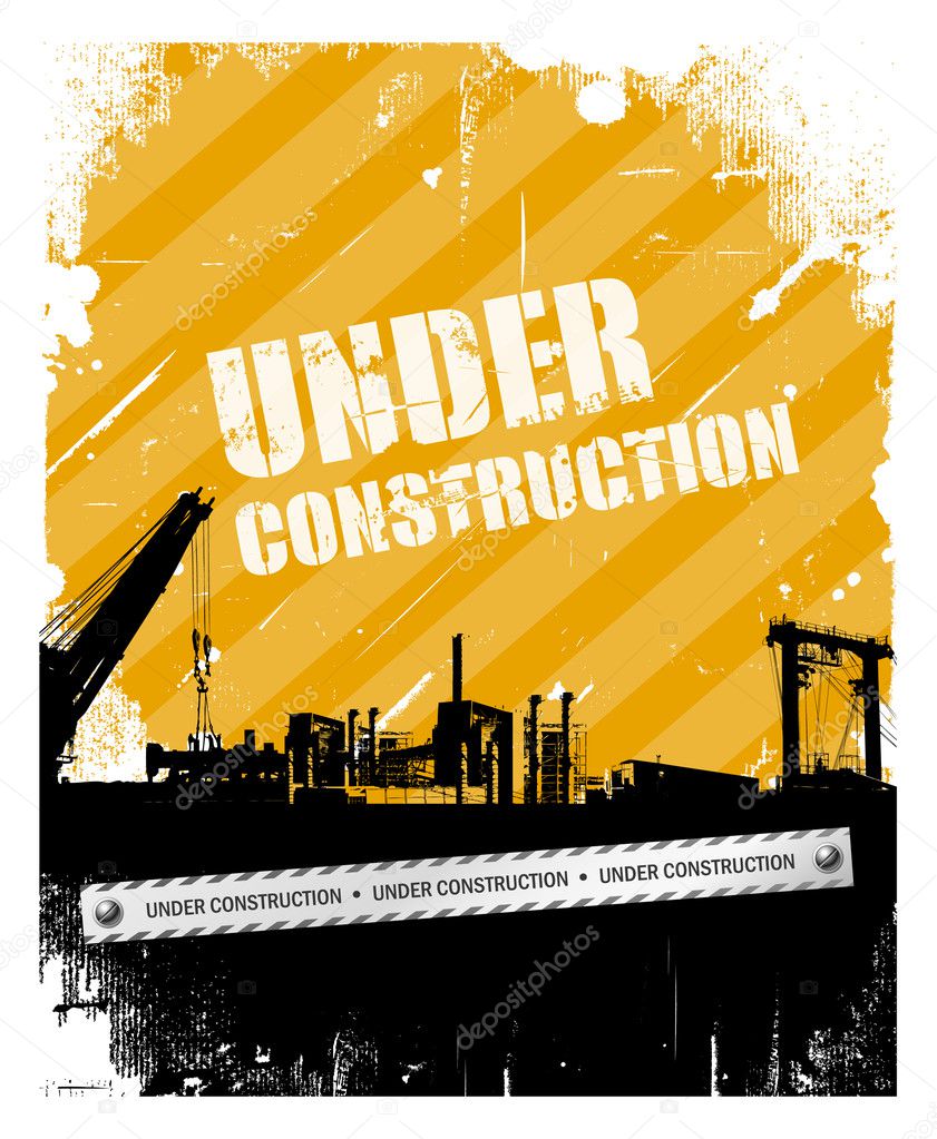 Under construction industrial texture background
