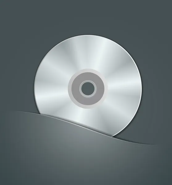 CD en paquete negro — Vector de stock