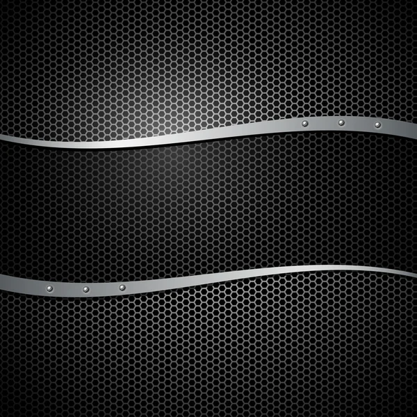 Astratto vettore metallo nero trasparenza design sfondo — Vettoriale Stock