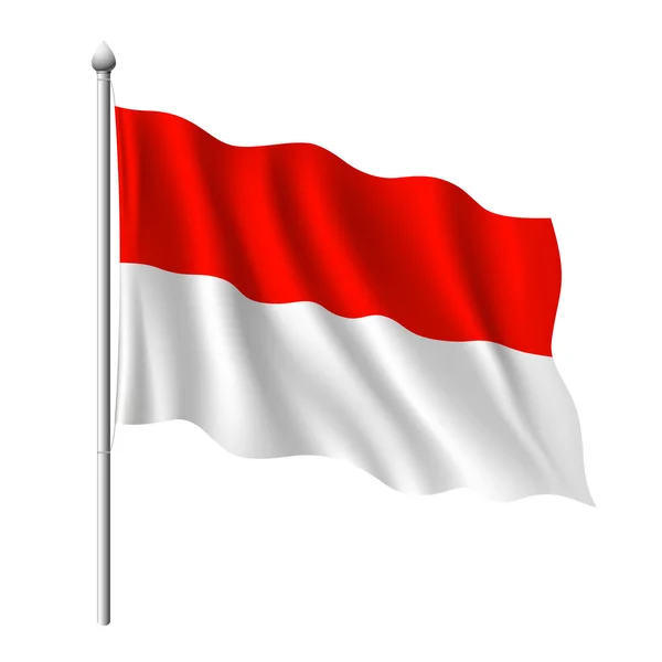 Vlag van Indonesië — Stockvector
