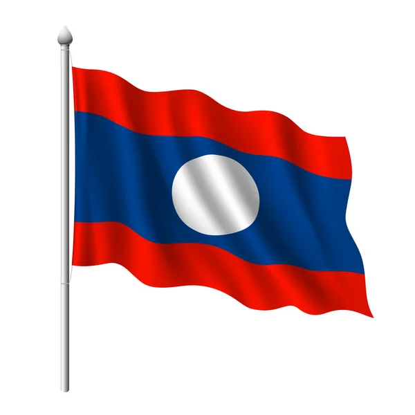 Drapeau de laos — Image vectorielle