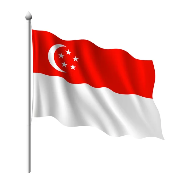 stock vector Flag of Singapore