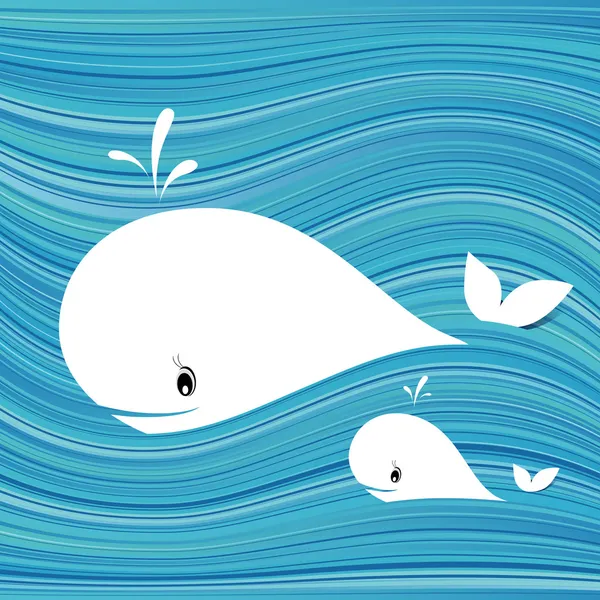 Baleia branca — Vetor de Stock