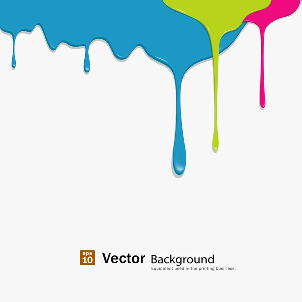 Paint colorful dripping background — Stock Vector