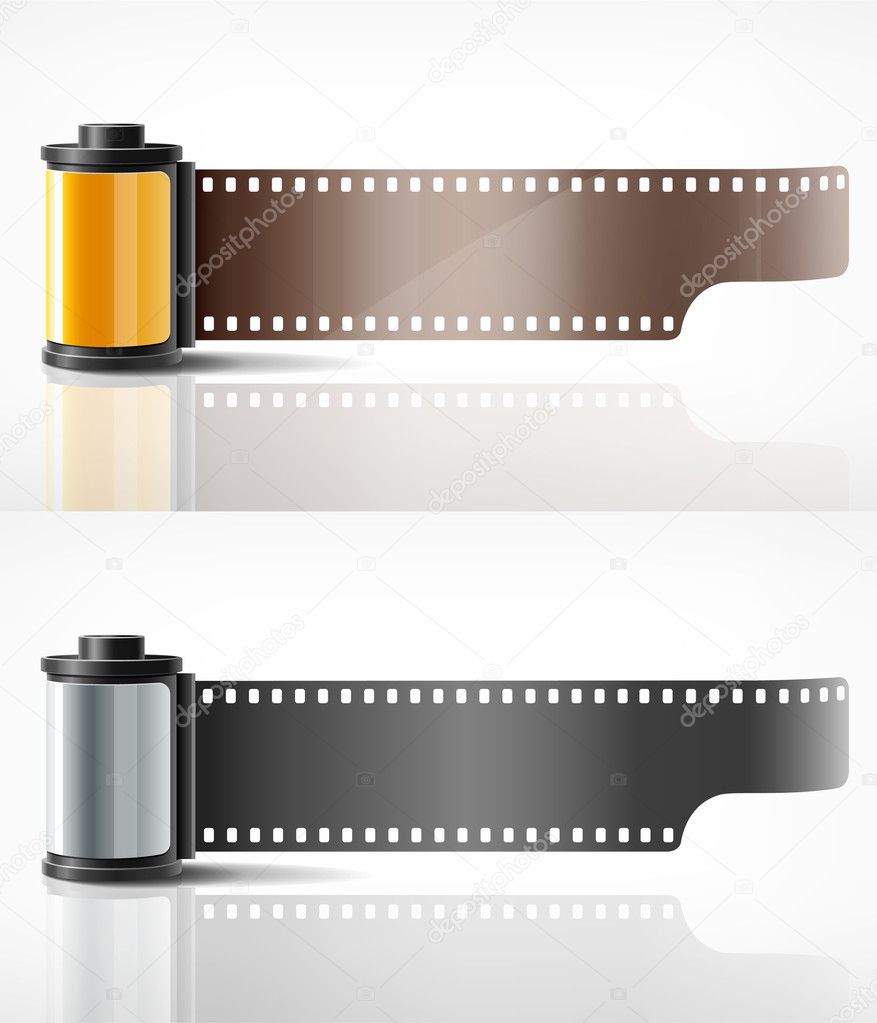 Camera film yellow and silver roll
