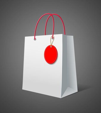 White paper bag clipart