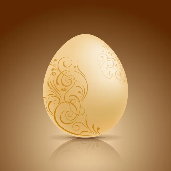 Buon uovo di Pasqua. con pittura tailandese decorazione floreale . — Vettoriale Stock