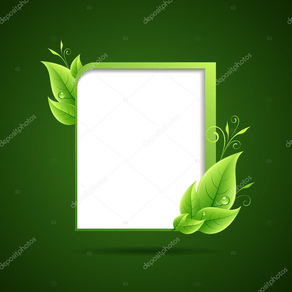 Frame green leaf ecology concepts background