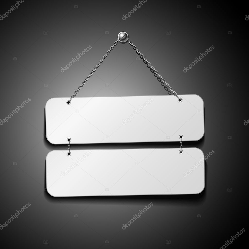Stainless steel two nameplate background Stock Vector Image by  ©Sarunyu_foto #11794284
