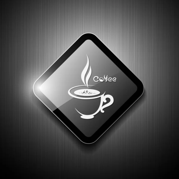 Koffie beker teken moderne ontwerp achtergrond — Stockvector