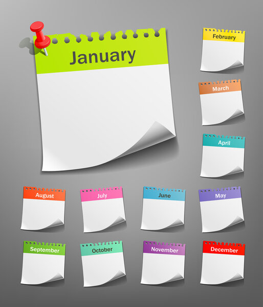 White colorful paper note