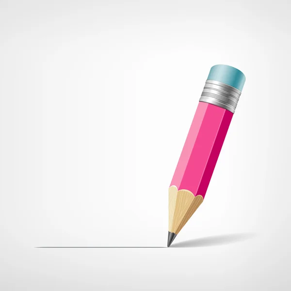 Disegno matita rosa — Vettoriale Stock