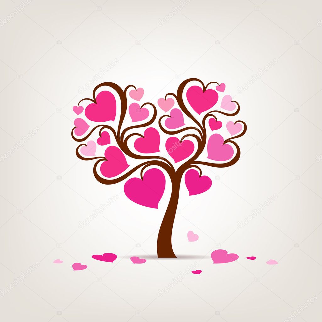 Valentine's Day Tree pink heart