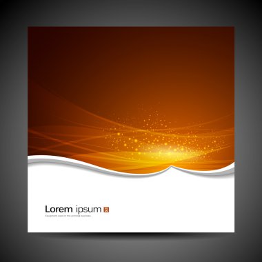 Banners modern wave design, orange background clipart
