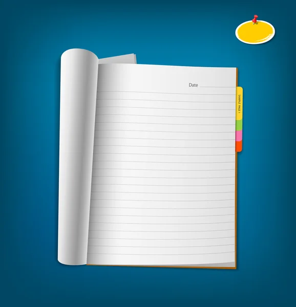 Abrir nuevo cuaderno de la página — Vector de stock