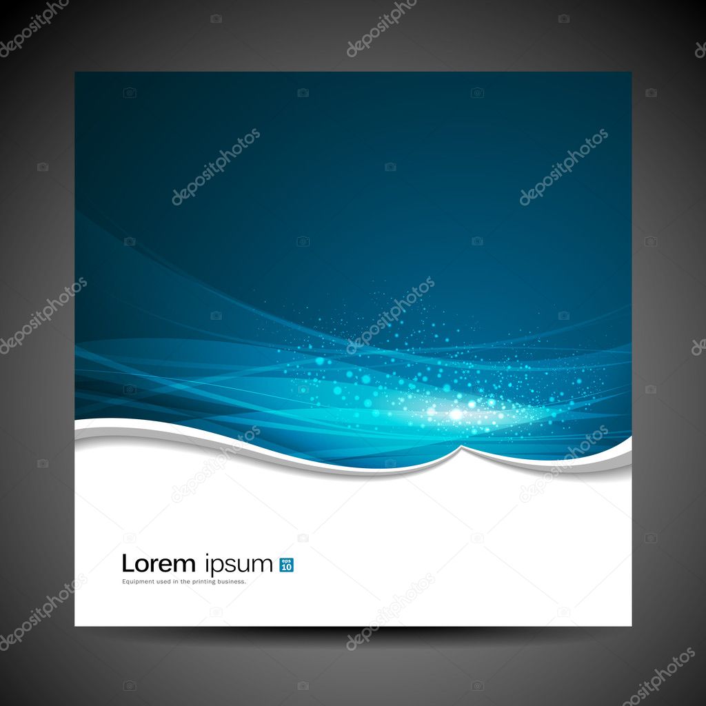 Banners modern wave design, blue background