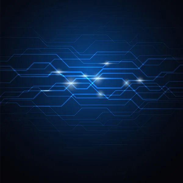 Abstracte circuit blauwe achtergrond — Stockvector