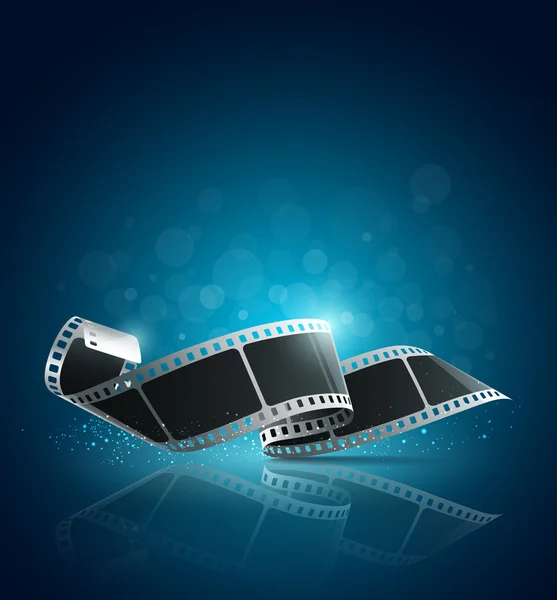 Kamera Film Roll blauer Hintergrund — Stockvektor