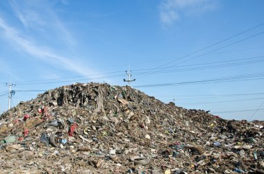 Rubbish dump of landfill garbage clipart