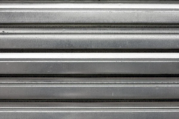 Silver Corrugated Metal Texture — Stock Photo, Image