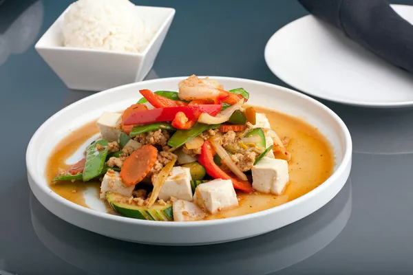 Tay tofu yemek — Stok fotoğraf