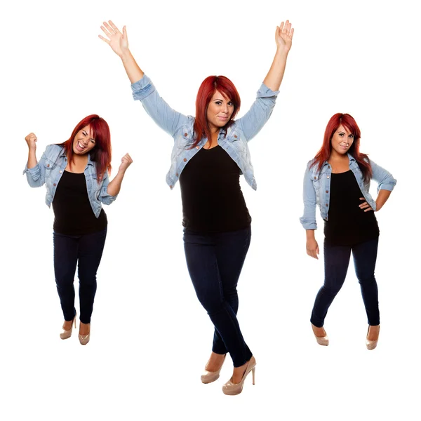 Happy Weight Loss Girl — Stock Photo, Image