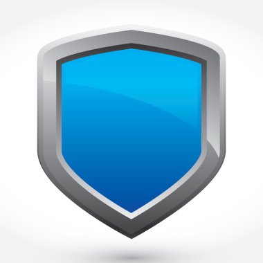 Blue Modern Vector Shield clipart